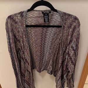 NIC+ZOE Women's Purple and Gray Cardigan